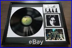 Abbey Road The Beatles Framed Vinyl Album John Lennon Paul McCartney Ringo