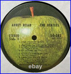 Authentic Beatles Abby Road Stereo LP Apple #SO383 / Good+ / No Her Majesty