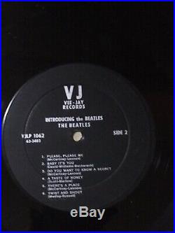 BEATLES Introducing The Beatles 1963 VeeJay VERY RARE VJLP 1062 Vinyl Record