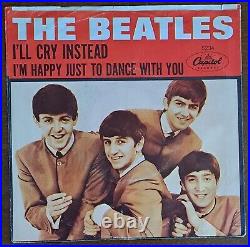 BEATLES NEAR MINT- VINYL/EX- SLEEVE'64 I'll Cry Instead RARE BEAUTIFUL VINYL