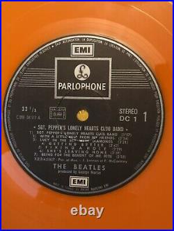 BEATLES Sgt. PEPPERS1967 STEREOORANGE VINYL FRENCH PRESSGATEFOLDODEONMINT