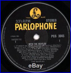 BEATLES With The LP VINYL 14 Track Stereo Black Yellow Label Design With Parlo