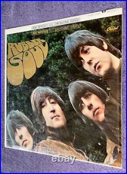 Beatles 1966 Capitol LP Rubber Soul Double'Stereo' RaRe Revised Cover Shrink