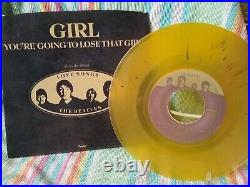 Beatles 45 rpm. Girl / Your Going To Lose That Girl. Gold vinyl With cover NM