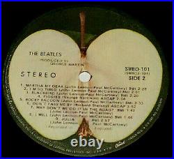 Beatles'68 L. A. White Album Mega Low# 0448190 Rare J40/j41 Matrix Photos/poster