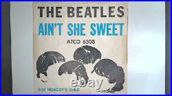 Beatles Ani't She Sweet Promo White Label 45 rpm withSleeve No Internat'l Sales
