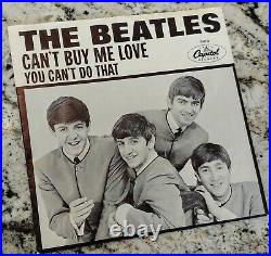 Beatles Can't Buy Me Love Original 1964 Sleeve & 1964 Single 45 Capitol Rare