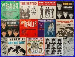 Beatles Collection Lot Sleeves Singles 45s Swan Capitol MGM Tollie VJ Vee Jay UA