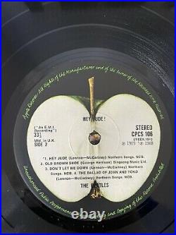 Beatles Hey Jude LP CPCS 106 1st Pressing Misprints UK Export Record VG+ Rare