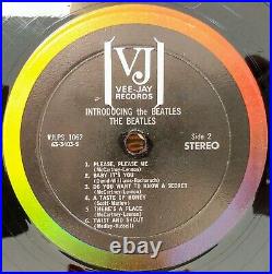 Beatles Introducing The Beatles STEREO Vee Jay VJ Album Version 2 VG Brackets