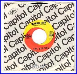 Beatles Nowhere Man 1966 US Capitol Records Stock Copy 45 with Starkey Credit