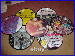 Beatles Set Of 7 Uk Christmas Record Picture Discs From 1983 In Numbered Holder
