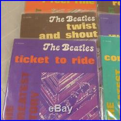 Beatles The Greatest Story Italy Lot of 17 45 rpm 7 Vinyl RARE Collection 1976