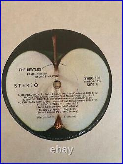 Beatles White Album'68 NICE! Iconic RARE Vinyl (2) LPs Rocky Raccoon error