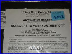 Beatles White Album Sealed Vinyl Records LP USA 1968-69 Numbered Embossed Framed