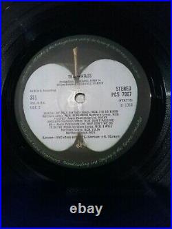 Beatles White Album. Vinyl 2 Lp. Apple. Exc. 100091. Stereo. No Photos