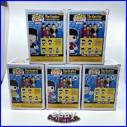 Beatles Yellow Submarine Funko Pop Set Of 5 John Paul George Ringo Blue Meanie