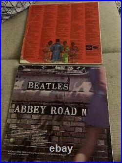 Beatles lot of 5 vinyl albums Pepper, Abbey, Rubber, White, 1967-70