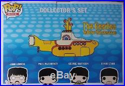 Funko Pop! The Beatles Yellow Submarine box set, Beatles Pops and booklet, rare