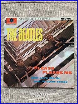 GOLD Please Please Me OWNED by Neil Aspinall The Beatles Vinyl Record & NEMS Bag