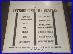 Introducing. THE BEATLES Vee-Jay MIS-LABELED originaL VJLPS-1062 VG Very RaRe