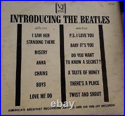 Introducing The Beatles LP Mono 1964 VJLP 1062 Version 2 Bracket 02-06-64 G/VG