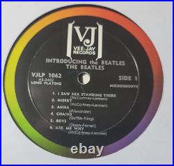 Introducing The Beatles Lp (1964) Orig Mono Veejay Vj 1062 Brackets Vg+