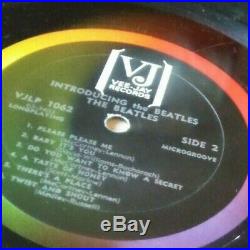 Introducing the Beatles LP 1062 Rainbow Brackets VEE JAY vinyl record ULTRA RARE