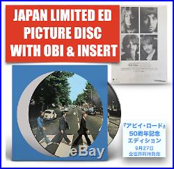 Japan Limited Ed 1lp Picture Disc Vinyl + Flyer! The Beatles Abbey Road 50 2019