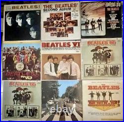 Lot of 9 Beatles Lp Vinyl Records 1960s Meet the Beatles Second Albums