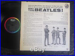 Meet The Beatles INCREDIBLY scarce BLUE Beatles font stereo vinyl LP NM