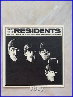 Meet The Residents First Press 1974 MONO Vinyl LP Beatles Cover with Promo Flexi