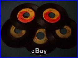 NEMS THE BEATLES 45 Plastic Red Carry Case Vinyl Records Vintage plus 5 45s