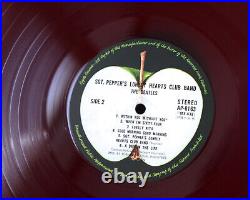 Original 1967 Red Vinyl The Beatles Sgt Peppers Lp Apple Japan Rare
