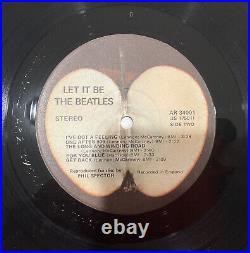 Original 1st Press of The Beatles Let It Be Vinyl LP -1970 -Apple-34001 NM