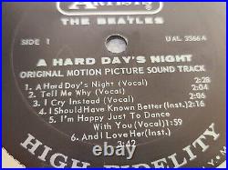 Original 1st Pressing Beatles Hard Days Night MISPRINT 1964 I Cry Instead 3366