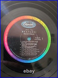 RARE PASTE-OVER Meet the Beatles 1964 Semi-Peeled MONO Vinyl Record LP Vintage