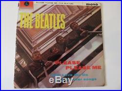 RARE THE BEATLES PLEASE PLEASE ME 1st Pressing Gold Label Mono Vinyl LP