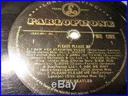 RARE THE BEATLES PLEASE PLEASE ME 1st Pressing Gold Label Mono Vinyl LP