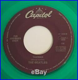 RARE The Beatles / Taxman & Birthday / 2 Vinyl 45s Green & Rare Black / Mint