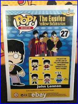 Retired Beatles Funko Pop Set 5 Figures Yellow Submarine! #27, 28, 29, 30, 31