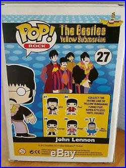 Retired Funko Pop The Beatles Yellow Submarine John Lennon #27 in Box