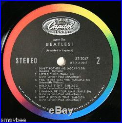 ST 2047 Meet The Beatles! 1966 Capitol Records Vinyl Stereo 4th Label Variation