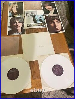 THE BEATLES 2 LP The White Album CAPITOL on White Vinyl w Pictures & Poster