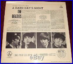THE BEATLES. A HARD DAYS NIGHT. ORIGINAL 1964 3N 1st PRESSING EX PLUS MONO VINYL