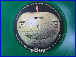 THE BEATLES Abbey Road LP RARE 1978 UK ORIGINAL GREEN VINYL PRESSING PCS7088