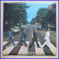 THE BEATLES Abbey Road UK original vinyl LP with misaligned Apple logo on rear