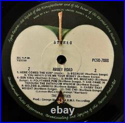 THE BEATLES Abbey Road Vinyl LP Australian Apple 1969 No Her Majesty Misaligned