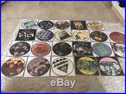 THE BEATLES COMPLETE 7 VINYL PICTURE DISC 1980s 20th ANNIVERSARY SET X22