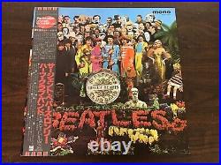 THE BEATLES Japan Mono Import Red Vinyl SGT PEPPERS Japanese OBI Audiophile Rare